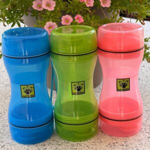 Botella de agua c/dispensador de comida